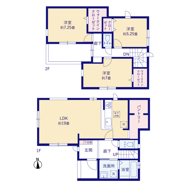 グラファーレ4327ふじみ野市亀久保３０期１棟の見取り図