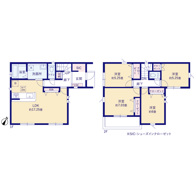 グラファーレ4306ふじみ野市鶴ヶ舞４期１棟の見取り図
