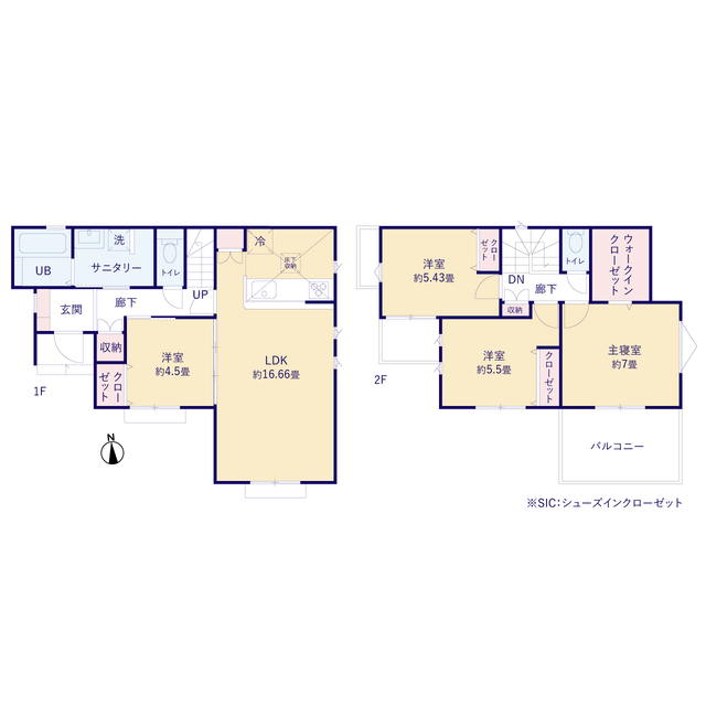 ティアラ4323日野市上田５棟の見取り図
