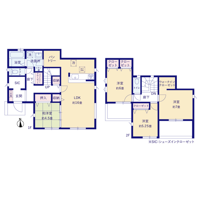 グラファーレ4352宇都宮市雀の宮５期２棟の見取り図