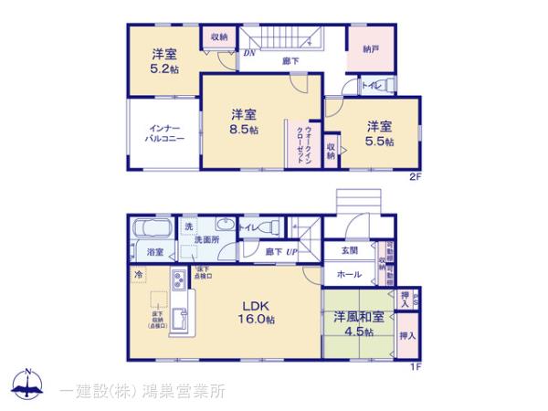 リーブルガーデン熊谷中恩田の見取り図
