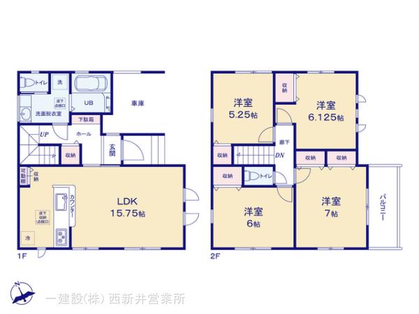 リーブルガーデン足立区関原１４期の見取り図