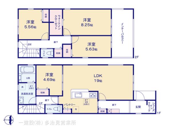 リーブルガーデン名古屋市南区中江の見取り図
