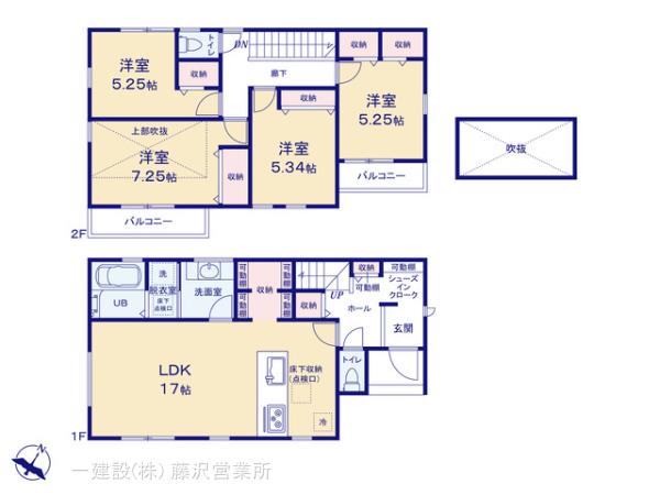 リーブルガーデン青葉区美しが丘西２丁目の見取り図