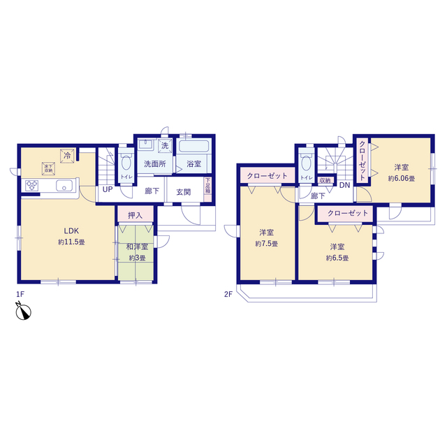 グラファーレ4105秦野市曽屋３期１９棟の見取り図