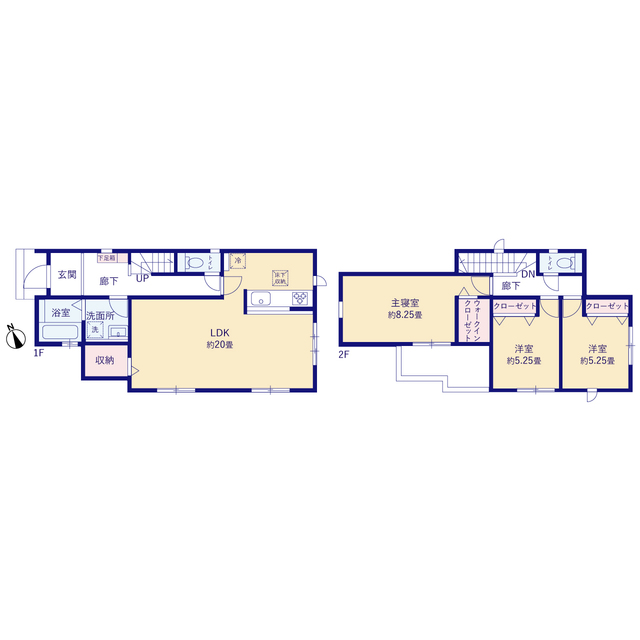 グラファーレ4337幸田町深溝２棟の見取り図