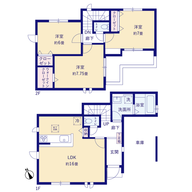 グラファーレ4257朝霞市膝折町１６期８棟の見取り図
