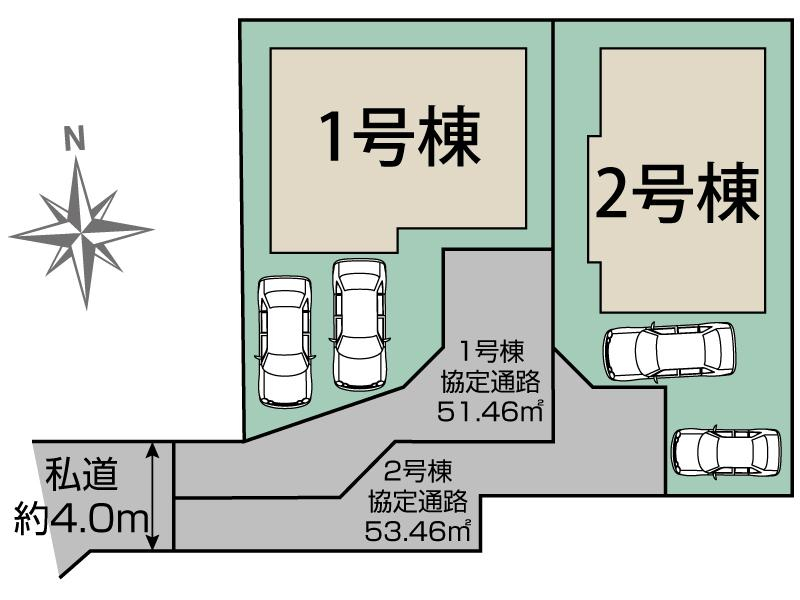 ブルーミングガーデン熊本市東区桜木４丁目２期２棟の見取り図