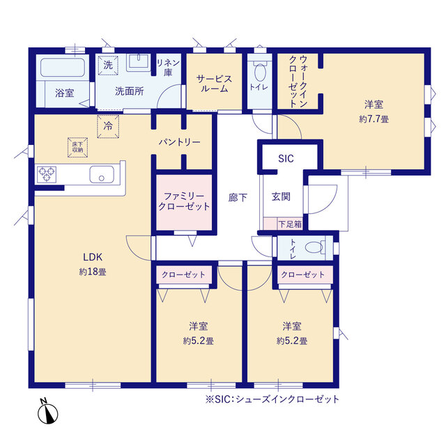 グラファーレ4368山形市浜崎１棟の見取り図