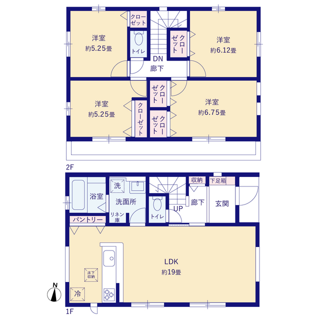 グラファーレ4386習志野市東習志野２４期１棟の見取り図