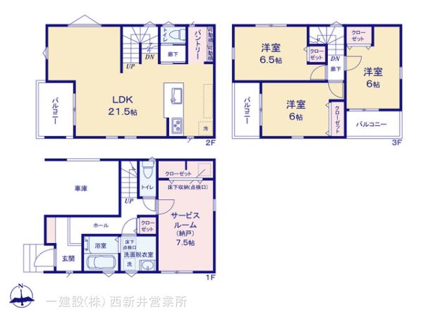 リーブルガーデン江戸川区南葛西の見取り図