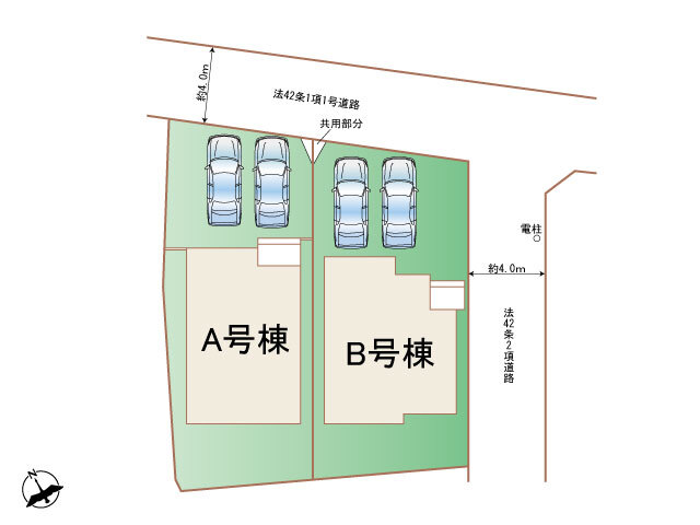 ハートフルタウン若林3丁目151番の見取り図
