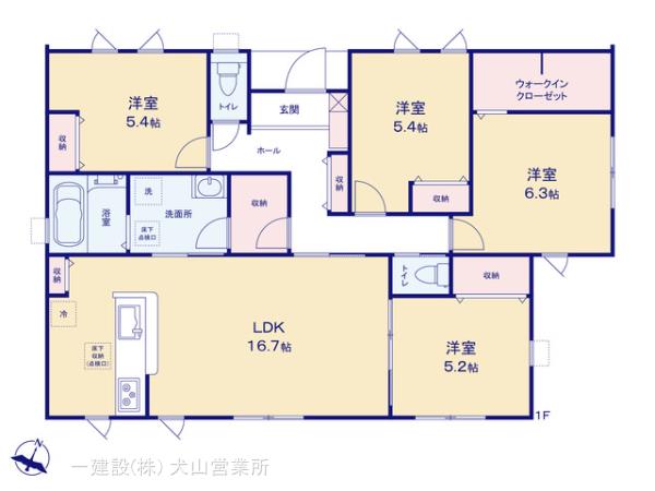 リーブルガーデン岐阜市日野東一丁目の見取り図