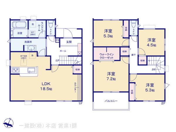 リーブルガーデン川越市笠幡の見取り図