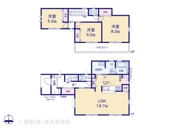 リーブルガーデン奈良東九条町１４期の見取り図