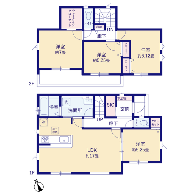 グラファーレ4342鴻巣市鎌塚４期１棟の見取り図