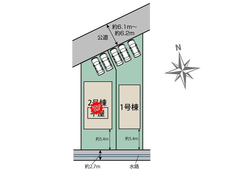 ブルーミングガーデン福島市大森高畑２棟の見取り図