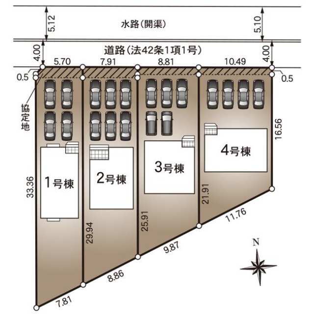 【販売中物件：3号棟、4号棟】