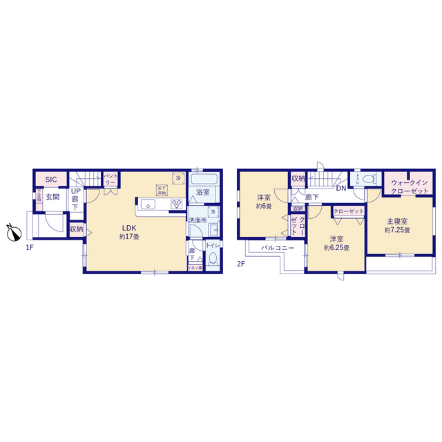 グラファーレ4392広島市向洋新町３期２棟の見取り図