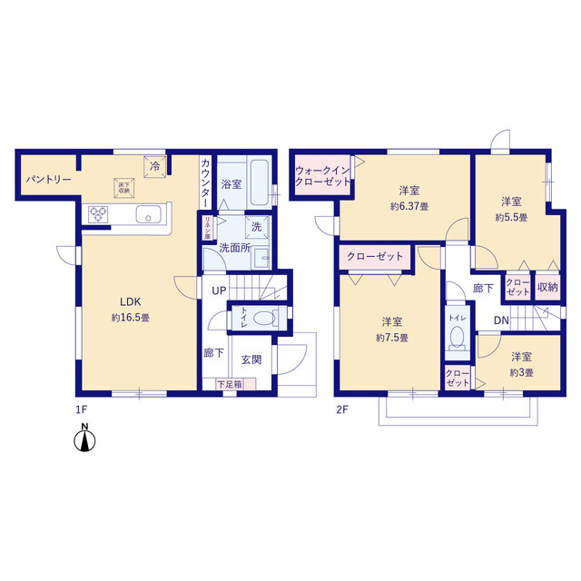 グラファーレ4359三浦市初声町下宮田２期８棟の見取り図