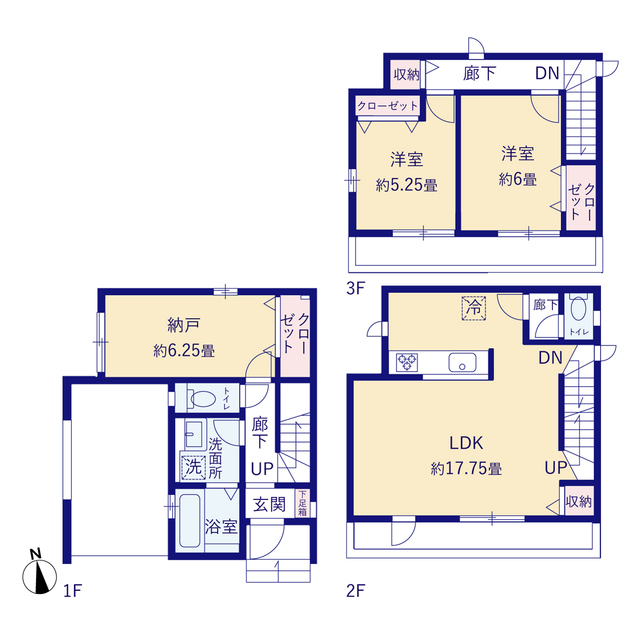 グラファーレ4359川崎市新作２期２棟の見取り図