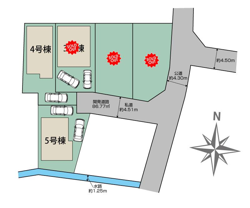 茅ヶ崎市円蔵2丁目5棟 区画図