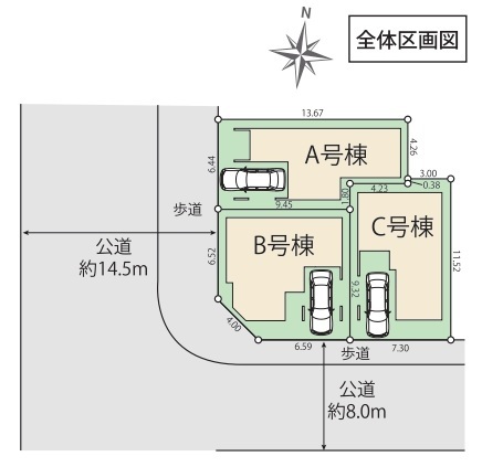 ハートフルタウン葛飾区西水元5丁目3番の見取り図