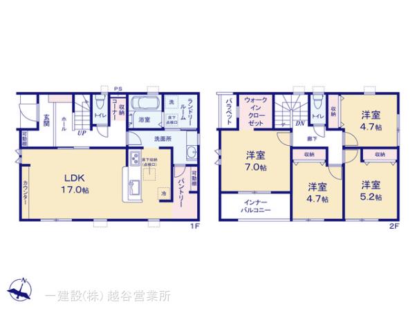 リーブルガーデン草加市新里町の見取り図