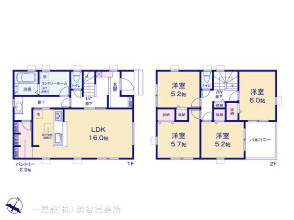 リーブルガーデン春日部市藤塚第９の見取り図