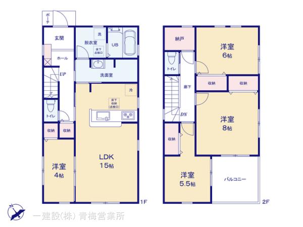 リーブルガーデンあきる野野辺第１５の見取り図