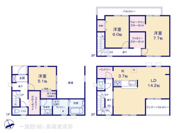 リーブルガーデン旭区生江３期の見取り図