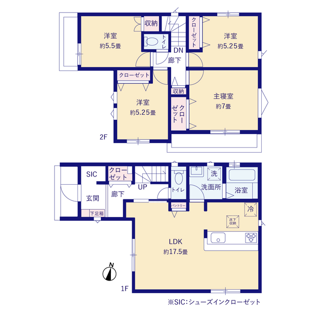 グラファーレ4395加古川市野口町北野２期１棟の見取り図