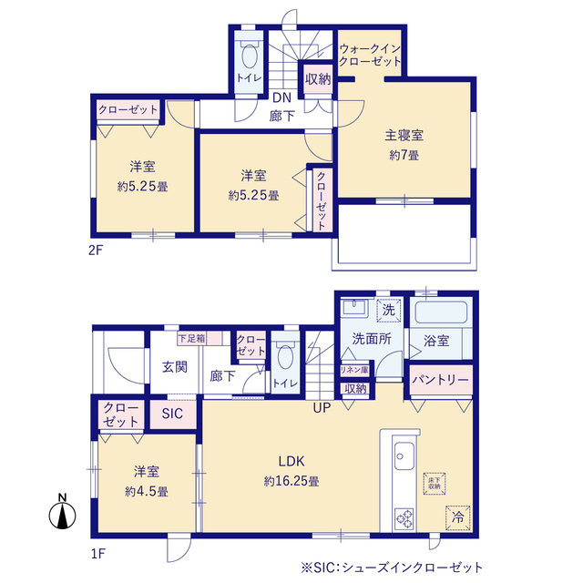 グラファーレ4395加東市上滝野４棟の見取り図