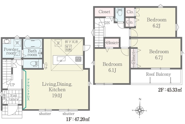 リナージュふじみ野仲２丁目　第１期の見取り図