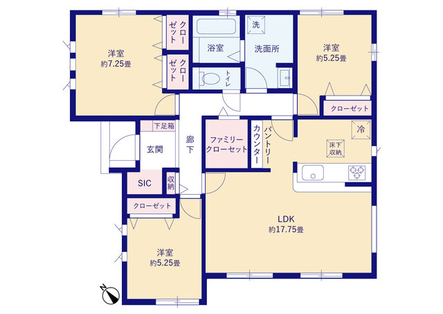 グラファーレ4373千葉市貝塚２期１棟の見取り図