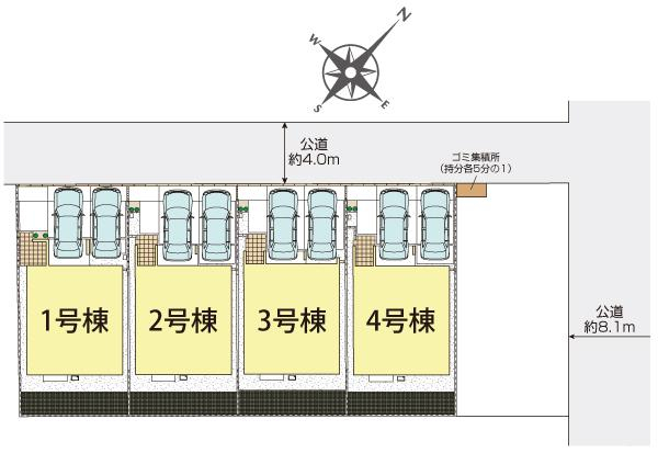 ブルーミングガーデン上尾市本町５丁目５棟の見取り図