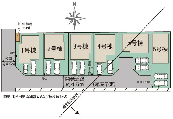 ブルーミングガーデン平塚市河内２期６棟の見取り図