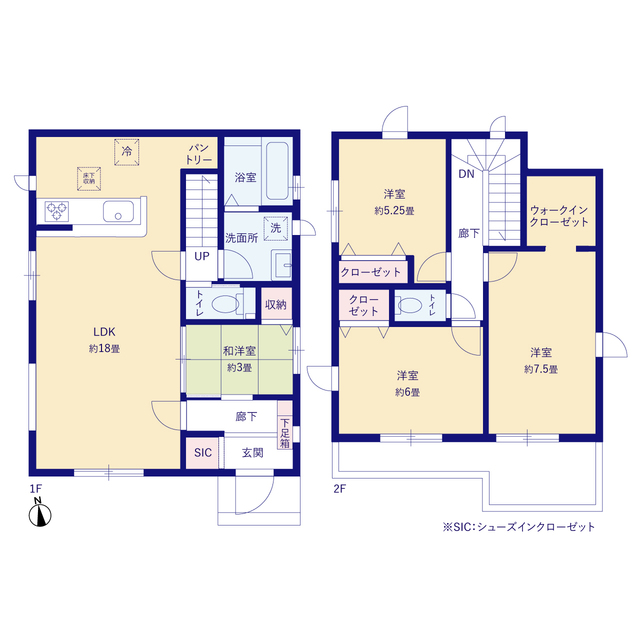 グラファーレ4336名取市増田５期２棟の見取り図