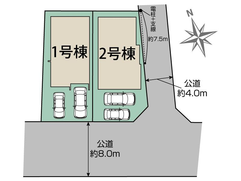 ブルーミングガーデン日野市神明３丁目２棟の見取り図
