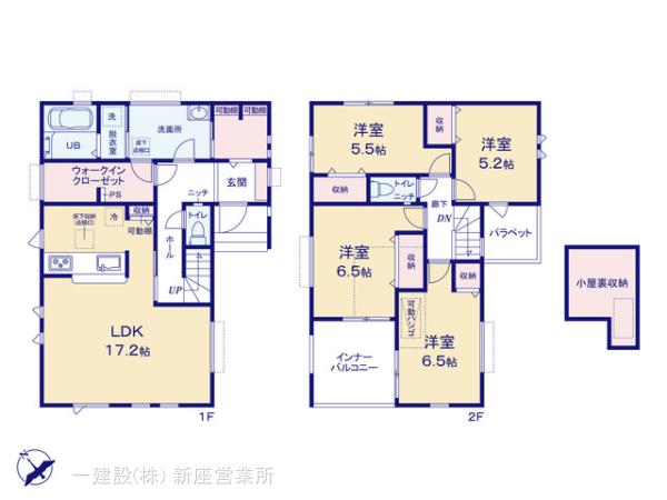 リーブルガーデン所沢榎町の見取り図