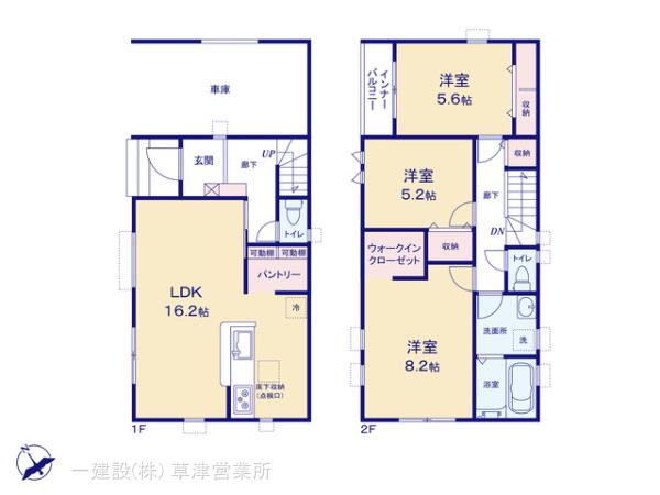 リーブルガーデン守山市下之郷１丁目の見取り図