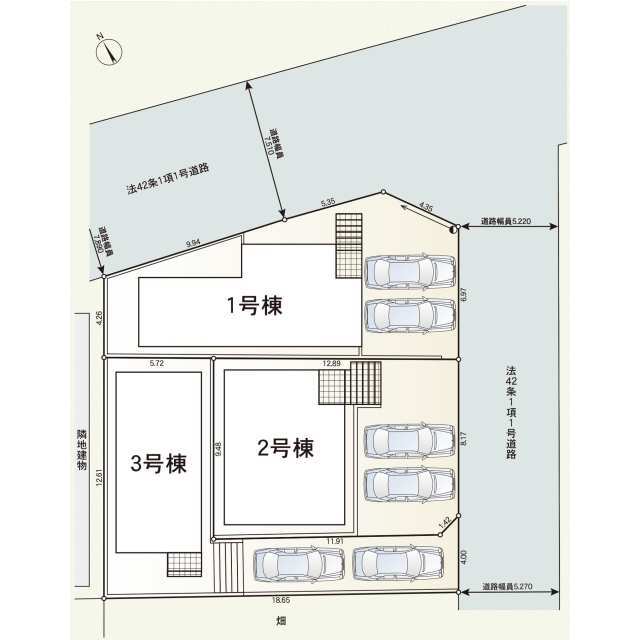 【販売中物件：1号棟、2号棟】