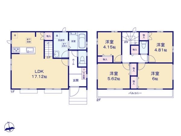 ハートフルタウン(立)武蔵村山大南5期の見取り図