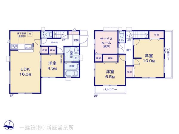 リーブルガーデン鶴ヶ島脚折第二十七の見取り図