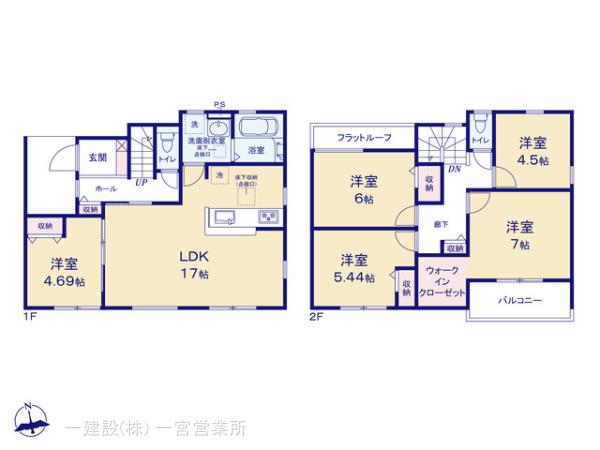 リーブルガーデン羽島市正木町新井第２の見取り図