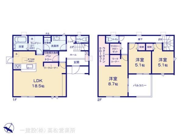 リーブルガーデン丸亀市三条町第三の見取り図