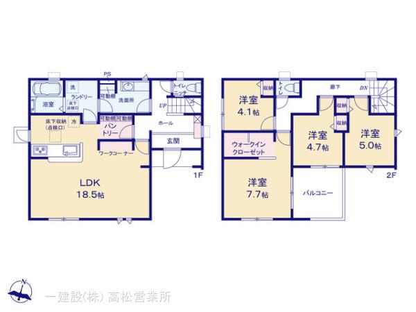 リーブルガーデン高松市西宝町第一の見取り図