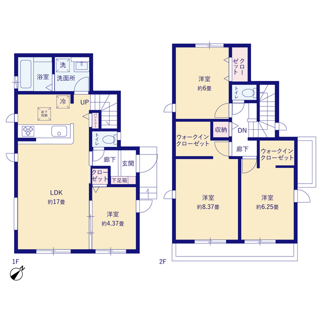 グラファーレ4366青梅市今井１棟の見取り図