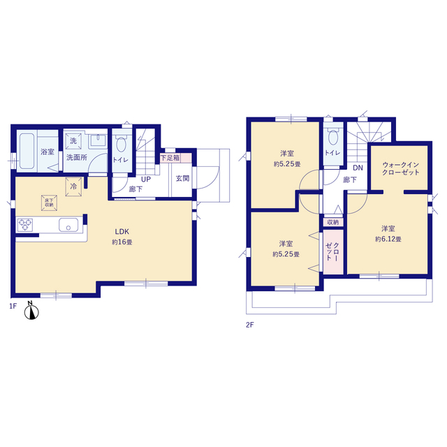 グラファーレ4366立川市若葉町７期２棟の見取り図