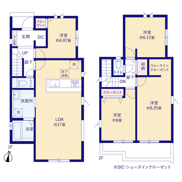 グラファーレ4348越谷市袋山１７期２棟の見取り図